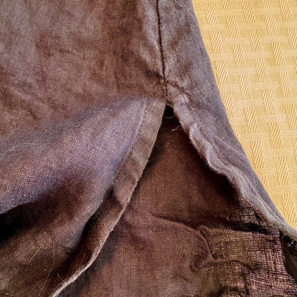 Eileen Fisher Organic Linen Button Front Tunic Shirt 2X Blue Minimalist - Picture 8 of 10